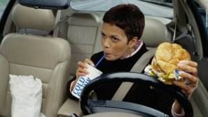 Avoid snacking in your car