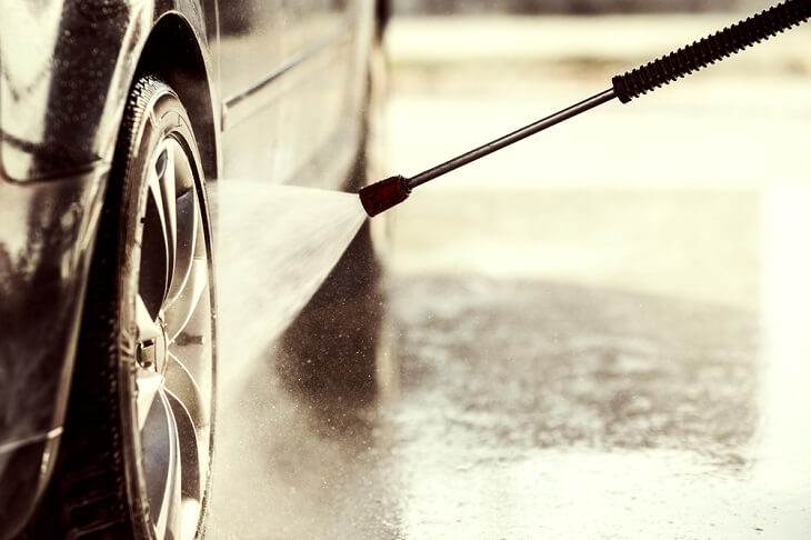 Wet The Tires With Clean Water