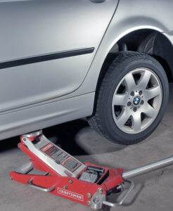 Place the jack under the jack point to begin lifting your vehicle.