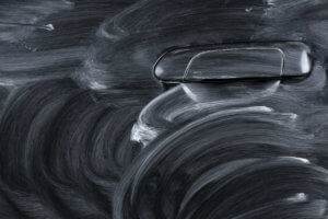Surface of wax on the car