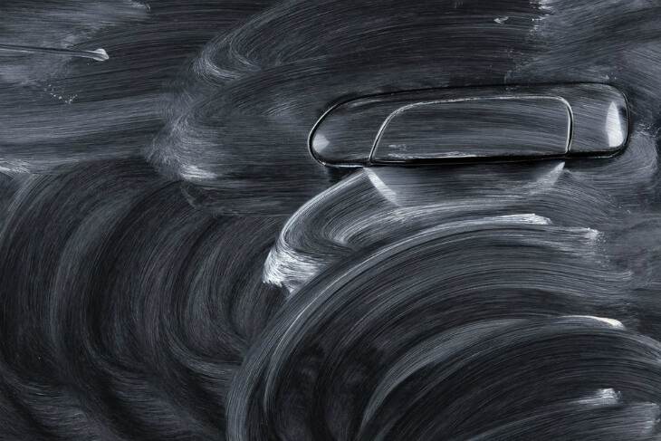 Surface of wax on the car