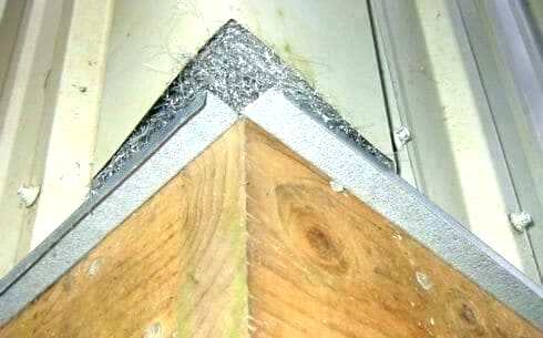 Fit steel wool into the holes