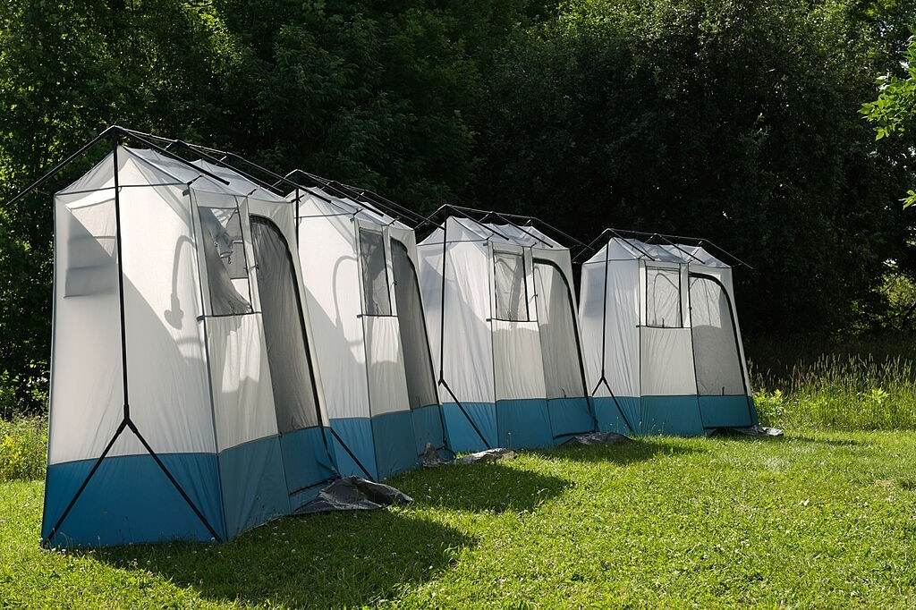 DIY freestanding campground shower